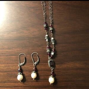 Vintage Antique Necklace and Earrings by Lenni Navarro